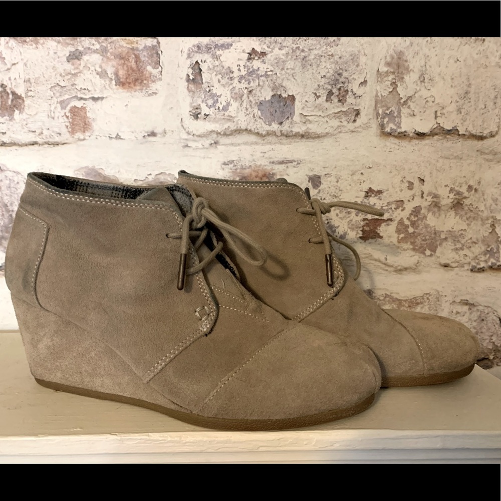 TOMS wedge ankle booties